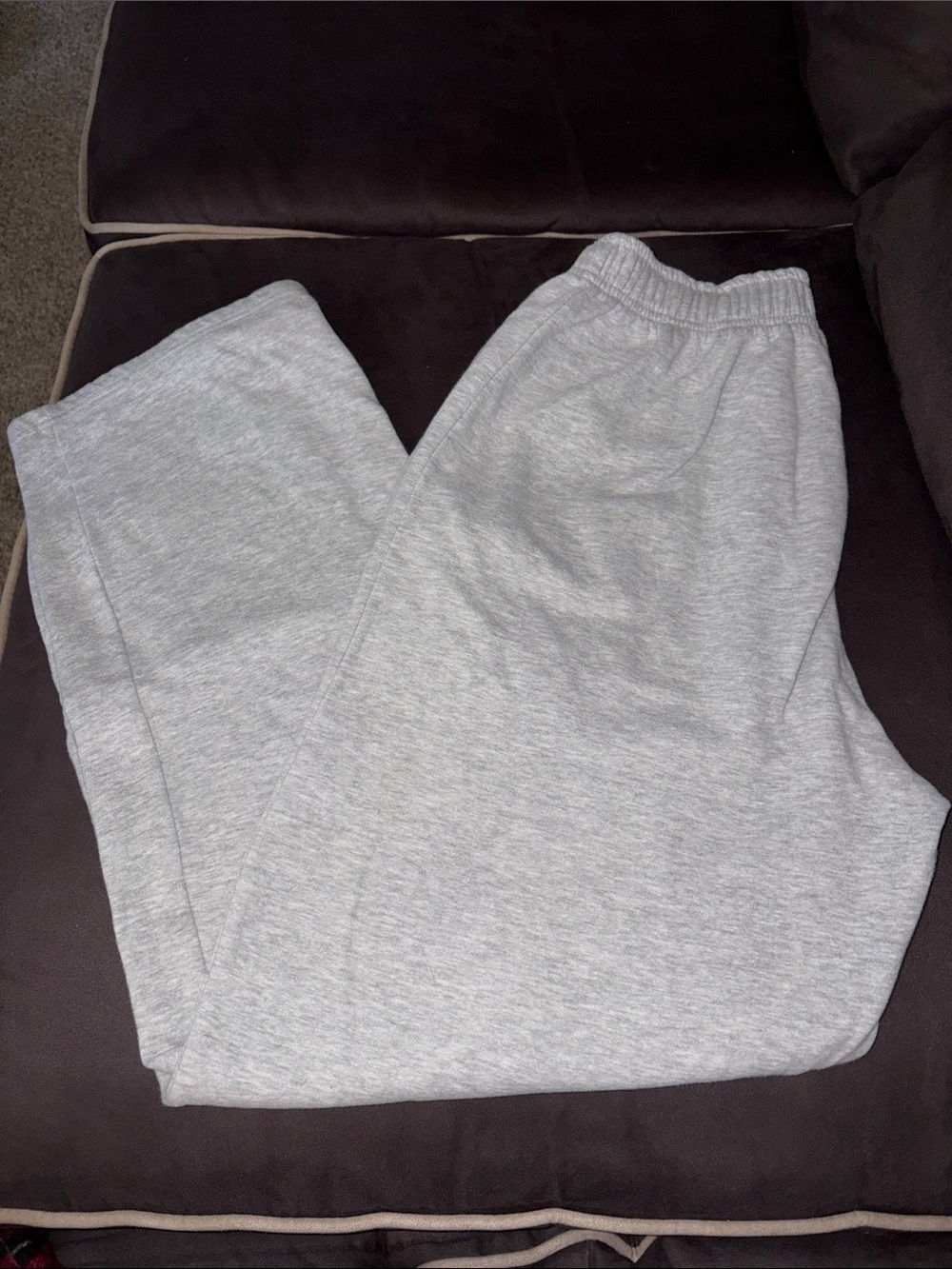 Women's Lily & Lottie- Light Gray Cozy Sweatpants with Elastic Waist